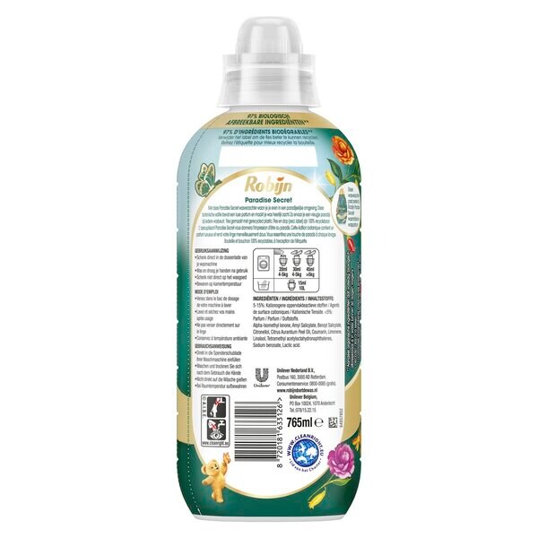 Robijn Collections Paradise Secret Fabric Softener 4 x 765ml, 152 washes
