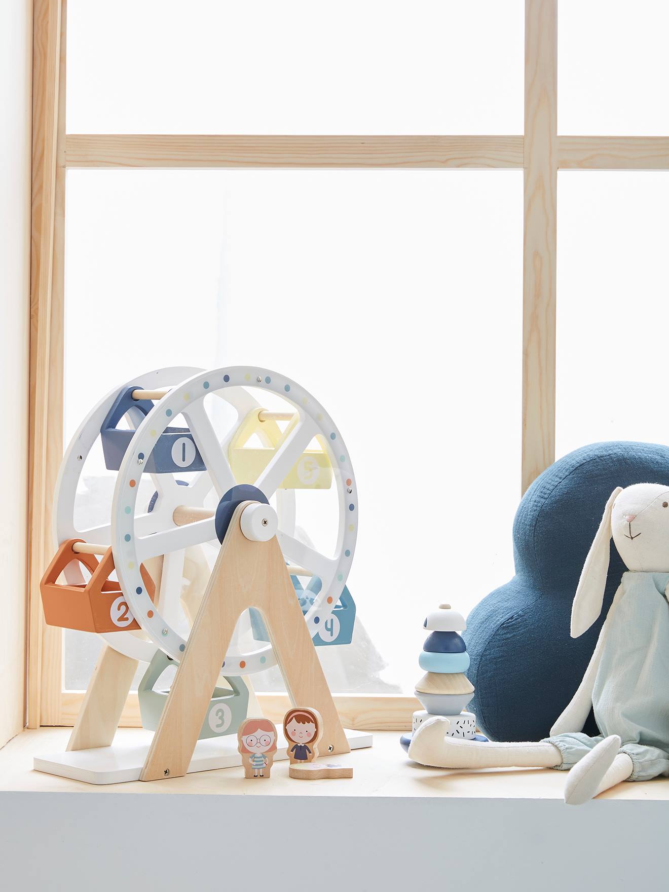 La grande roue des amis des petits en bois FSC® blanc