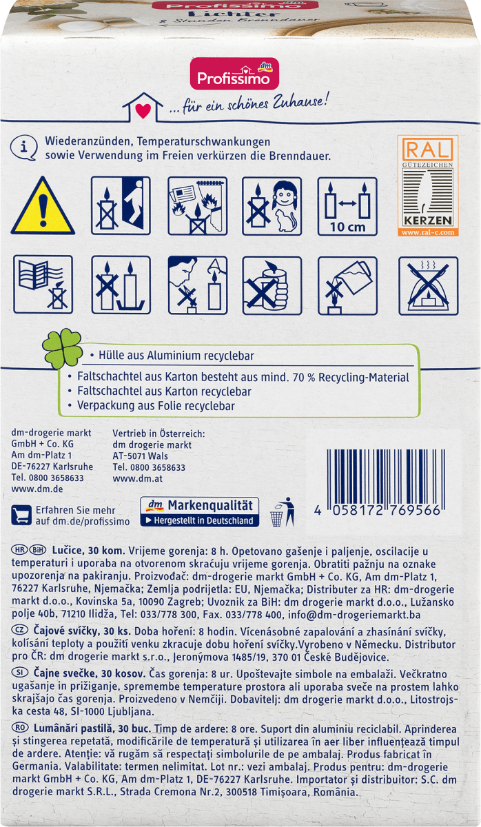 Lichter 8h Alu, 30 St