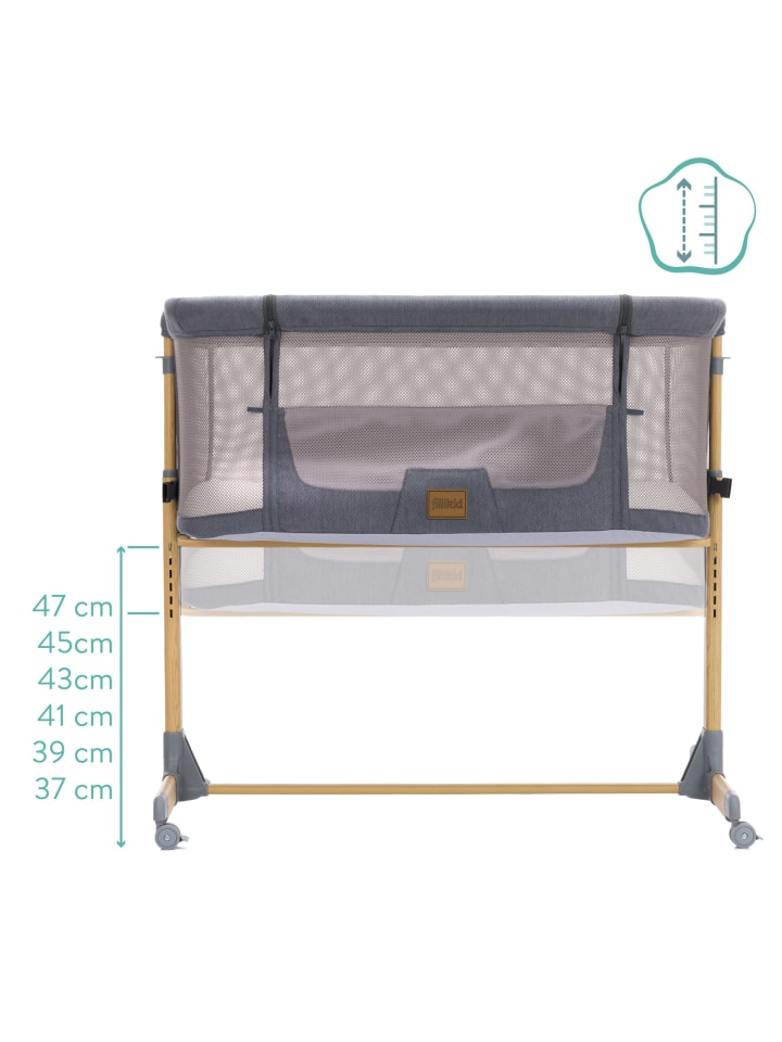 fillikid Beistellbett Air Exklusiv in Grau günstig kaufen onesize