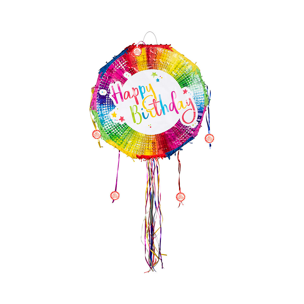 Zieh-Piñata 'Happy Birthday' (44 x 44 cm)