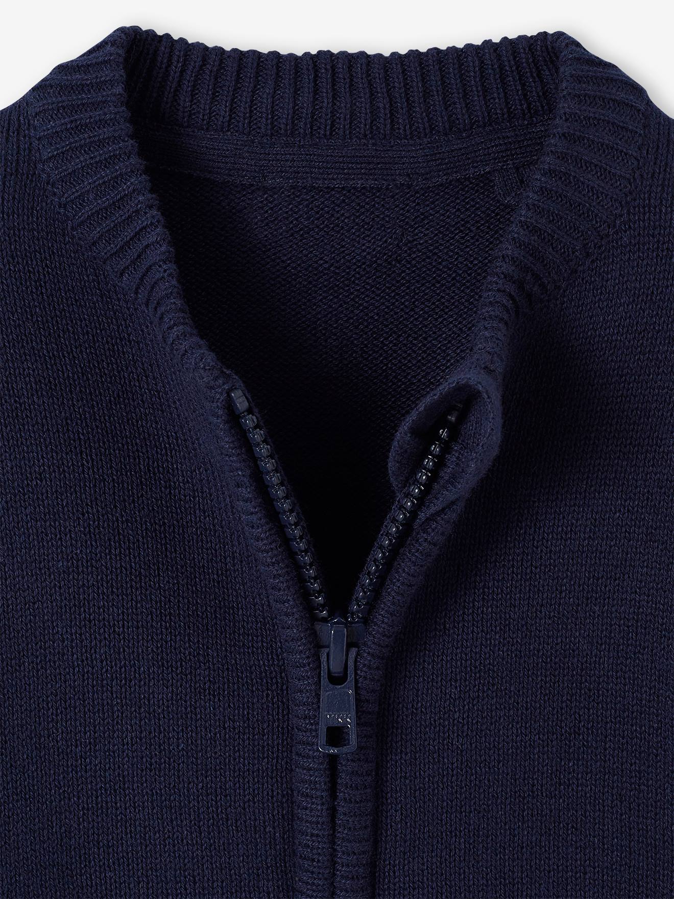 Vertbaudet Baby Cardigan BASIC Oeko-Tex, personalisierbar - marine