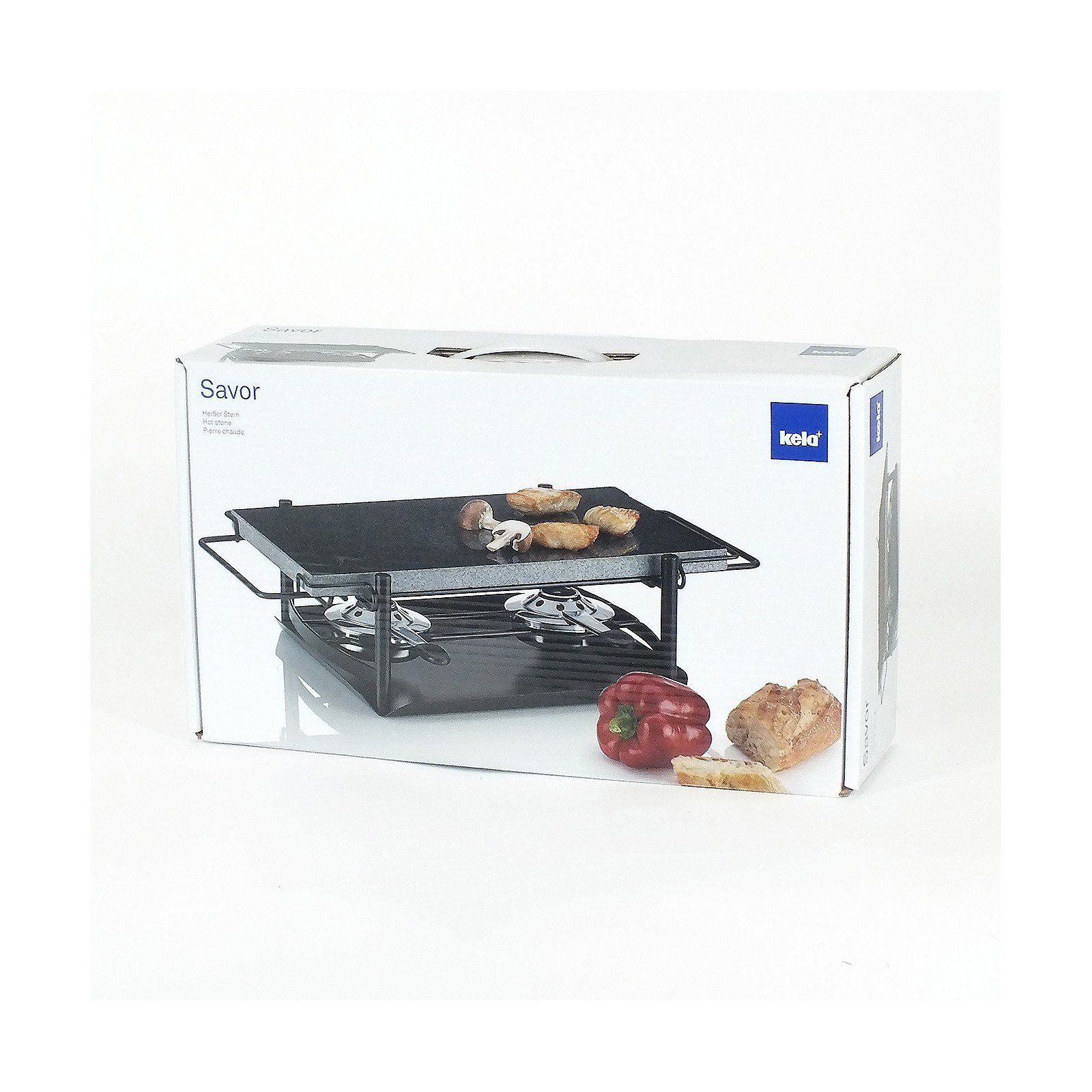 kela Raclette Savor, heißer Stein, Granitstein, backofenfest bis 220°C, für Pastenbrenner