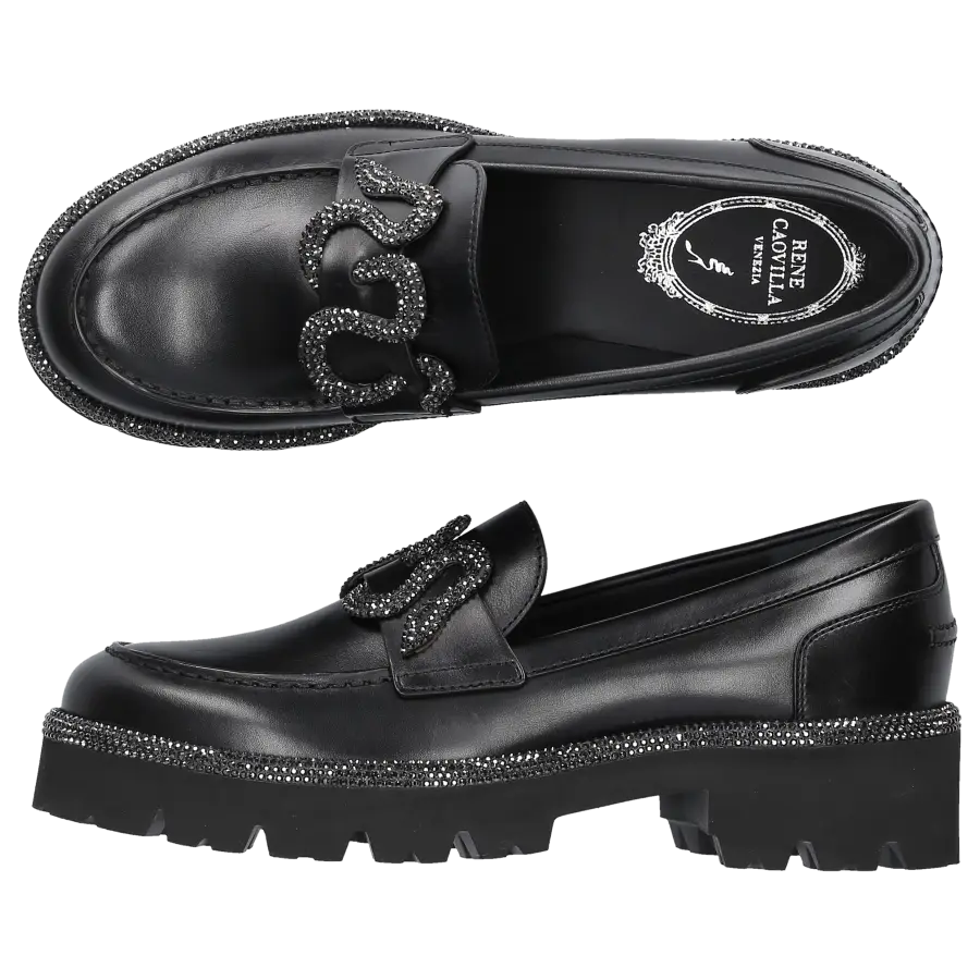 Rene Caovilla - Loafer MORGANA Kalbsleder - schwarz