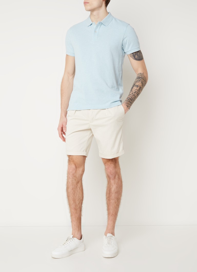 Pantaloni chino Profuomo, cu croială dreaptă și șnur de strângere.