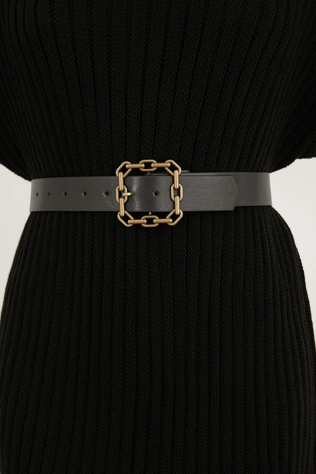 Cool & Sexy  Schwarzer Damengürtel mit Schnalle BE589