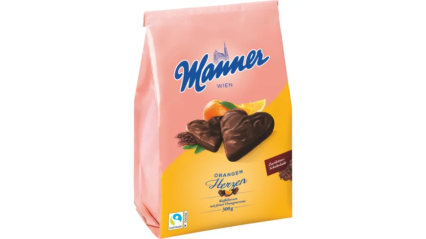 Manner Orangen Herzen 300 g