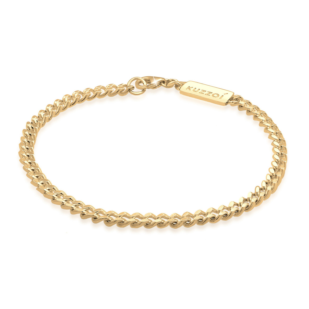 KUZZOI KUZZOI Bracelet Chaîne de Réservoirs Massif Trend Bracelet Homme - (925/1000) Arg Bracelet