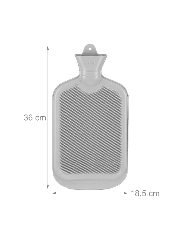 relaxdays 2x Wärmflasche in Grau günstig kaufen onesize