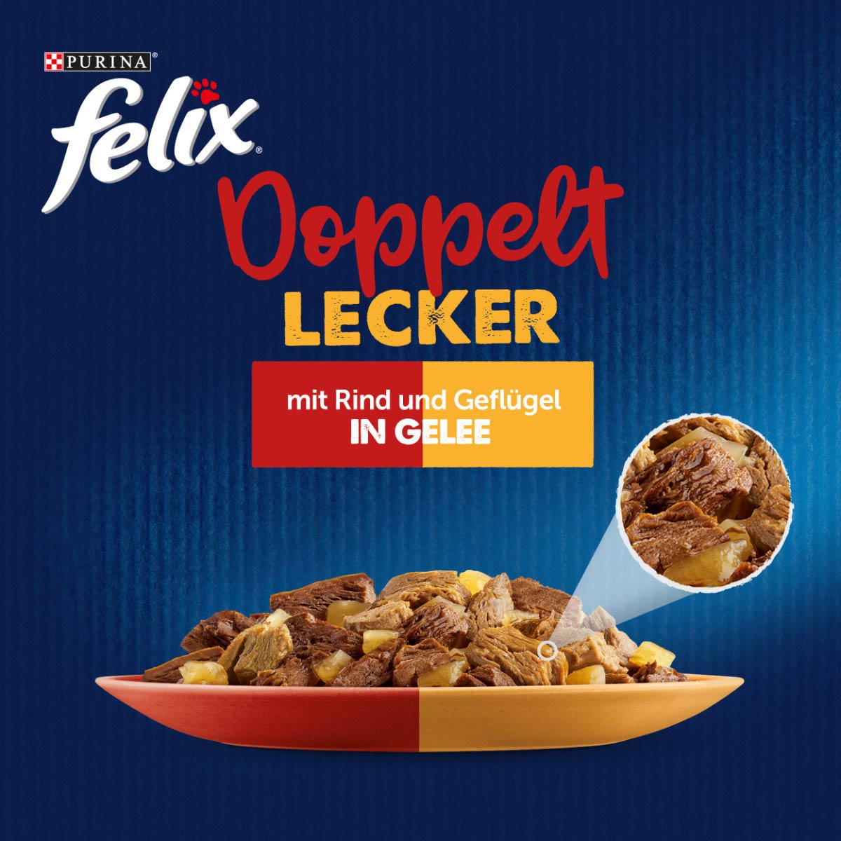 FELIX So gut wie es aussieht Doppelt Lecker in Gelee mit Rind und Geflügel