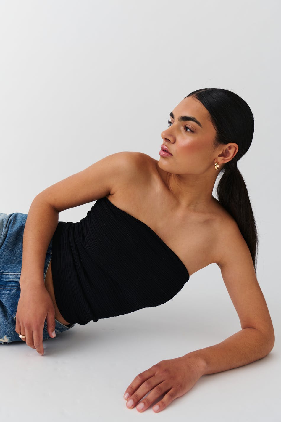 Knitted tube top