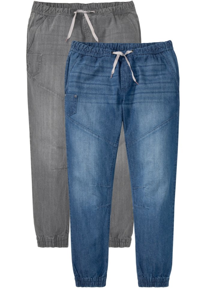 Regular Fit Schlupfjeans, Straight (2er Pack)