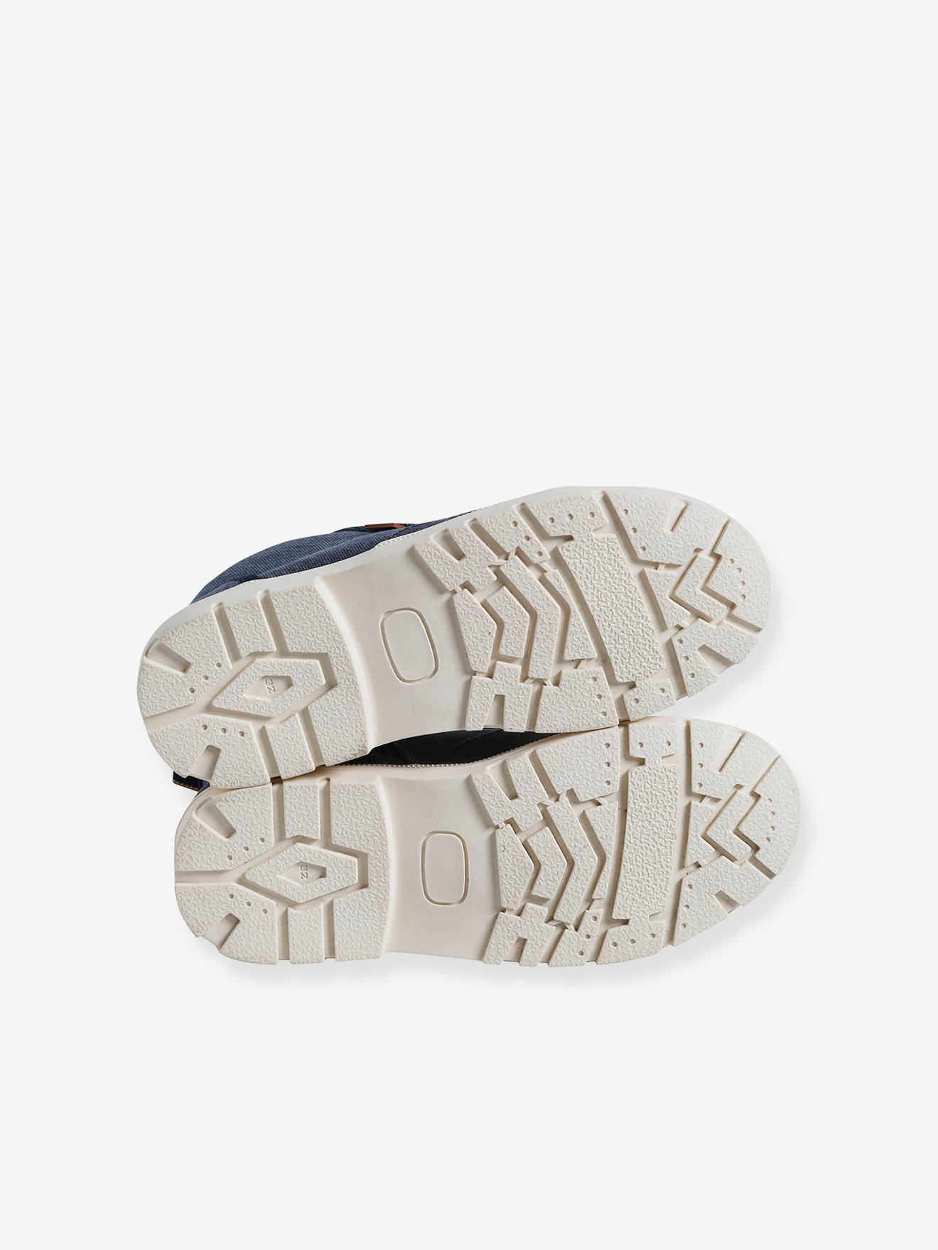 Vertbaudet Kinder Stoff-Sneakers mit dicker Sohle - jeansblau