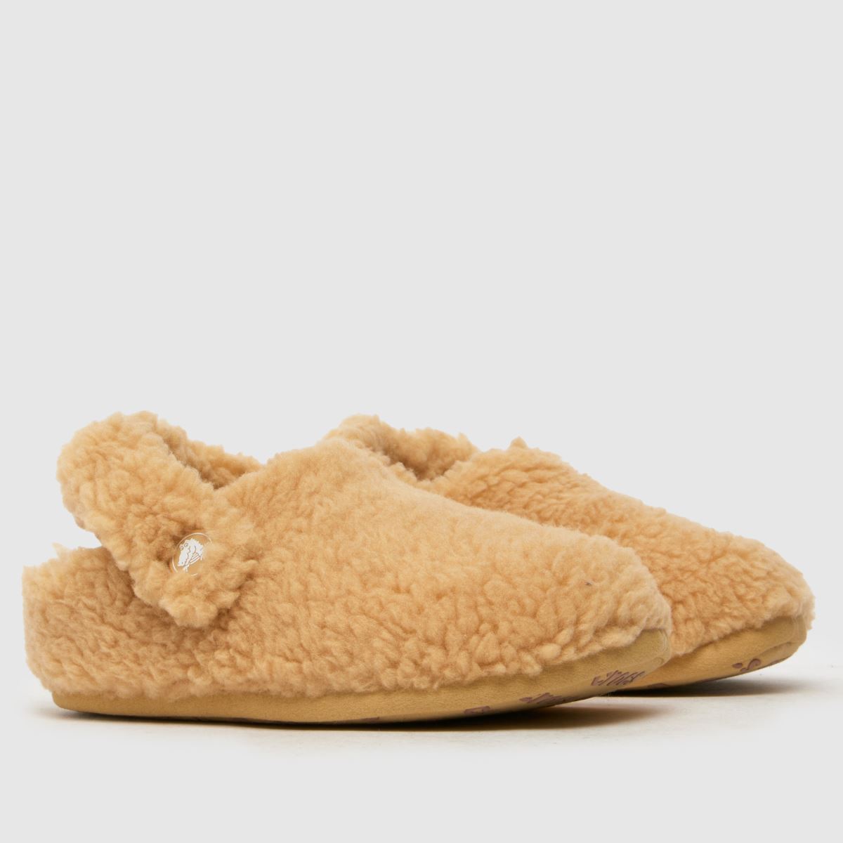 Crocs guldfärgade klassiska Cozzy tofflor för småbarn