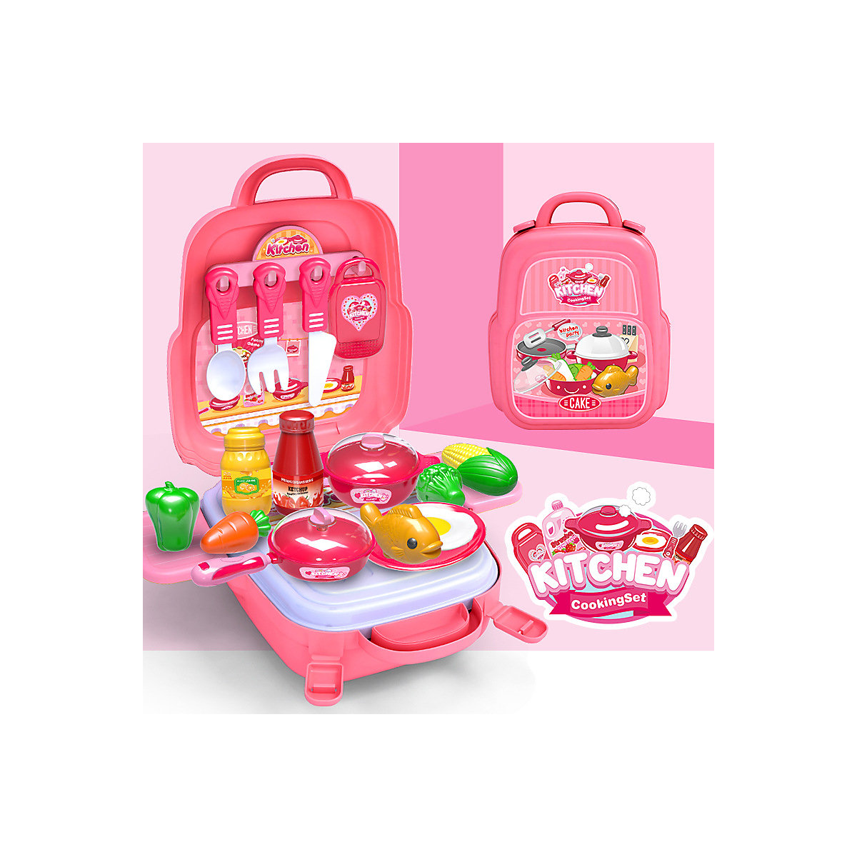 Rucksackspielzeug für Kinder Simulations-Spielhaus-Set