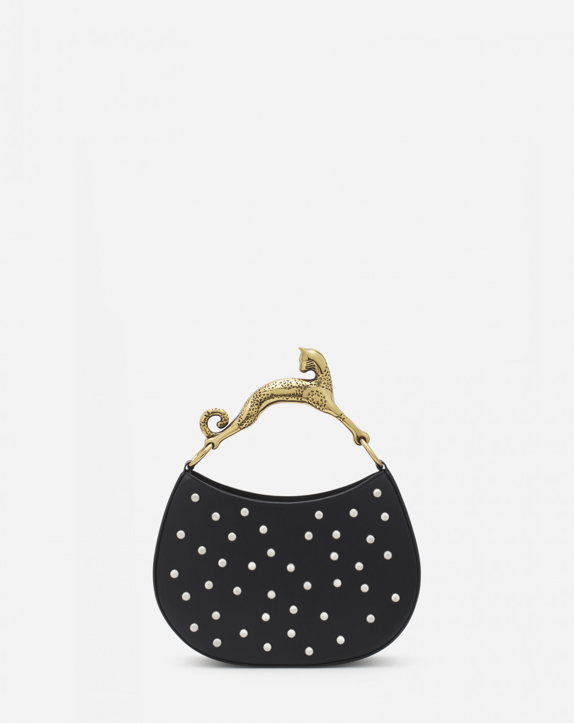 SAC HOBO CHAT PM EN CUIR AVEC STUDS