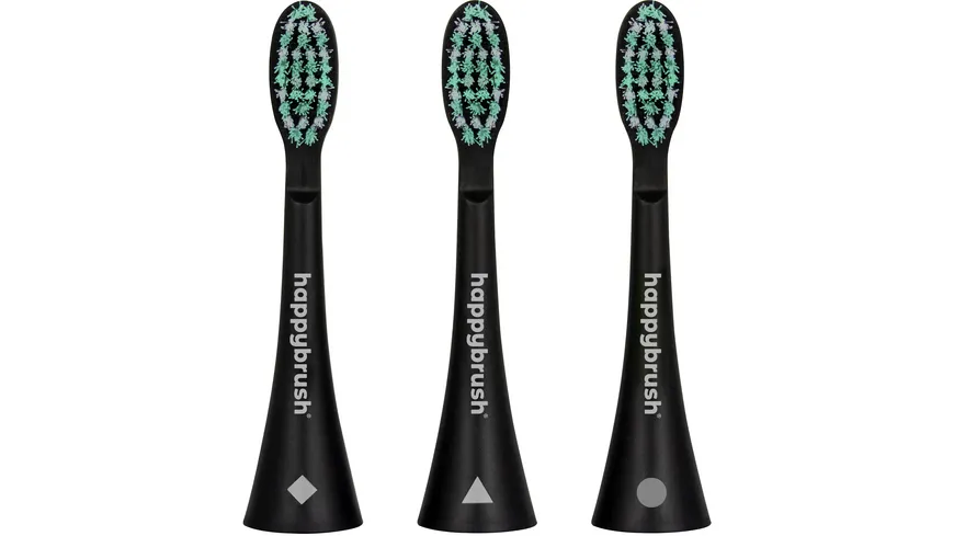 happybrush Aufsteckbürsten V3+ blackmint