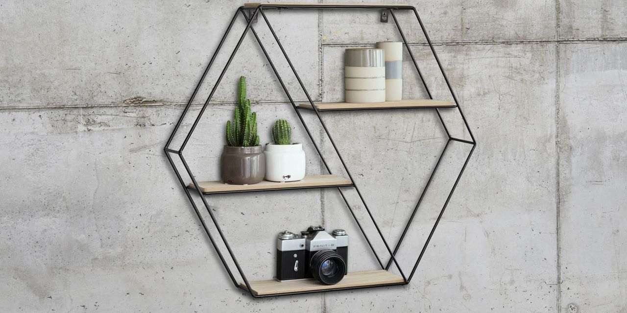 Lifa Living Marbella Wandregal - Holz und Metall