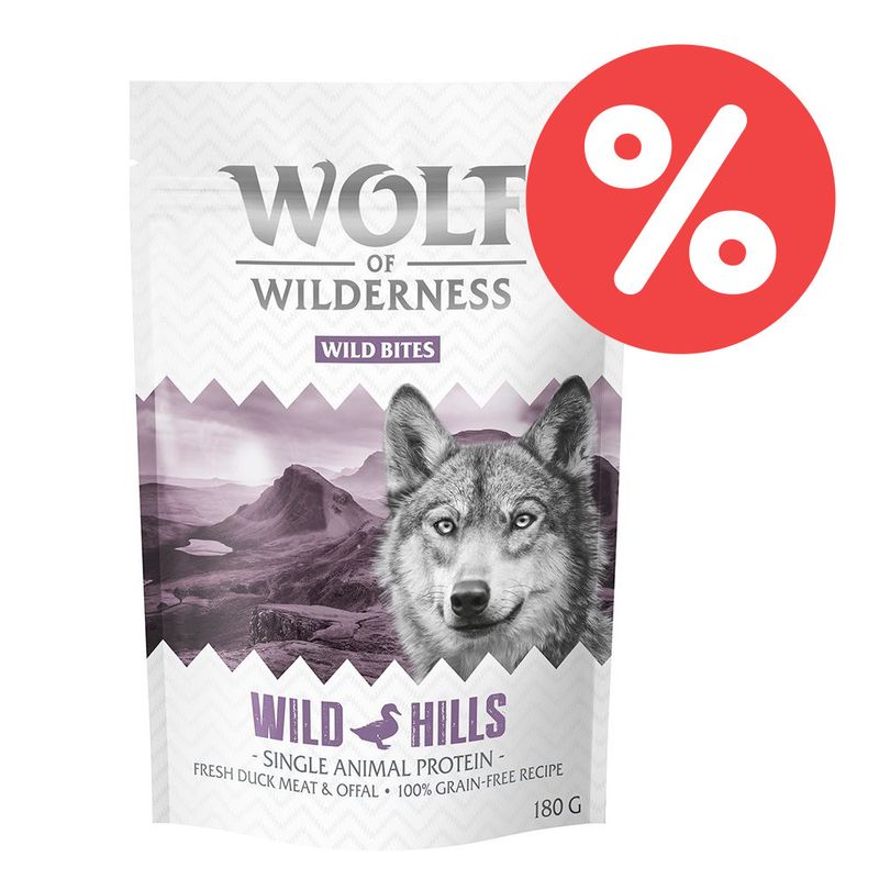 Sparpaket Wolf of Wilderness Snack - Wild Bites 3 x 180 g