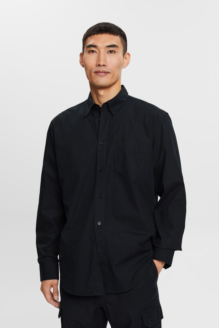Button-Down-Hemd aus Popeline, 100 % Baumwolle