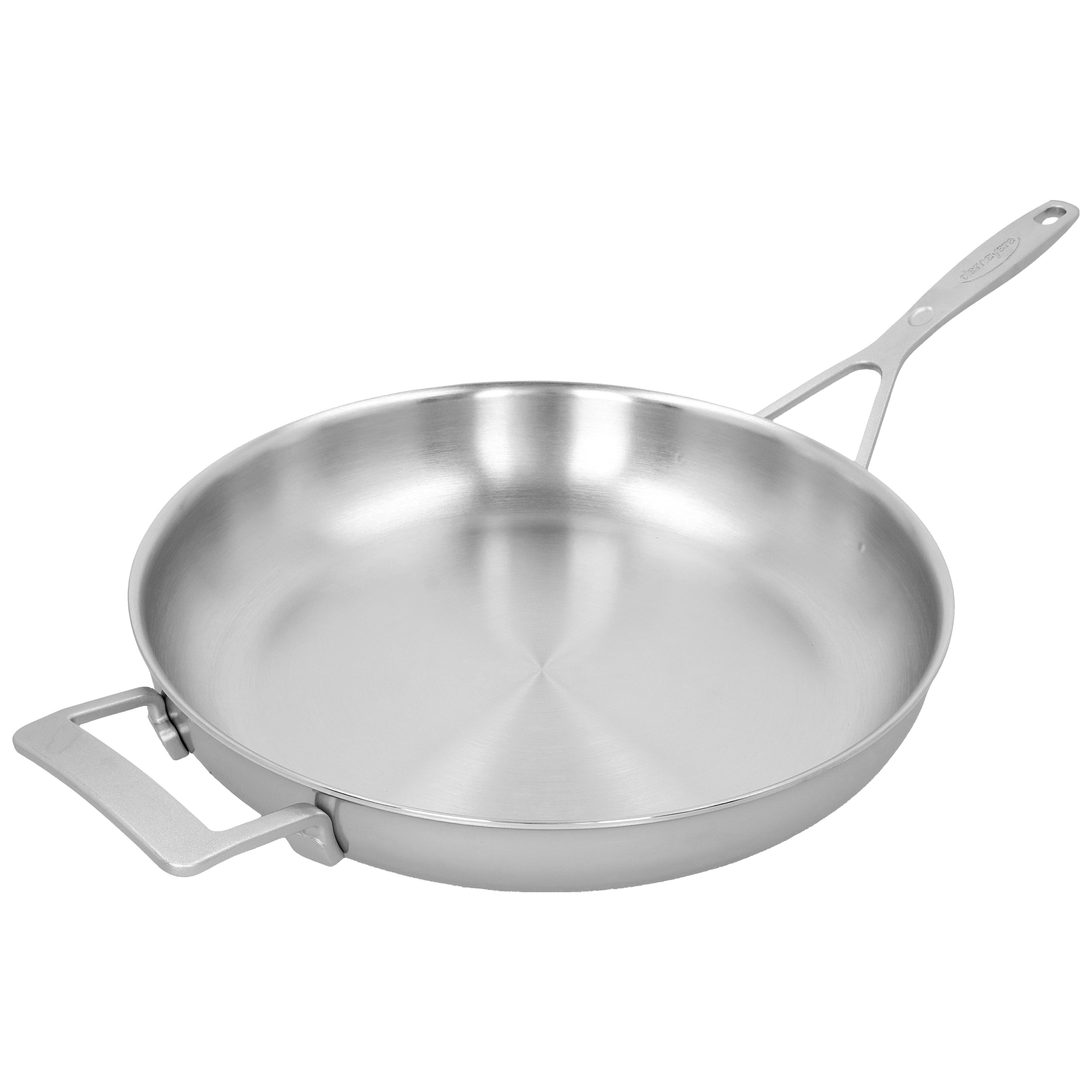 Bratpfanne 32 cm, 18/10 Edelstahl, Silber