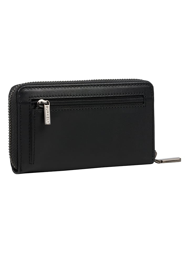 Burkely Leder-Geldbörse in Schwarz - (B)14 x (H)8,5 x (T)2,5 cm günstig kaufen onesize