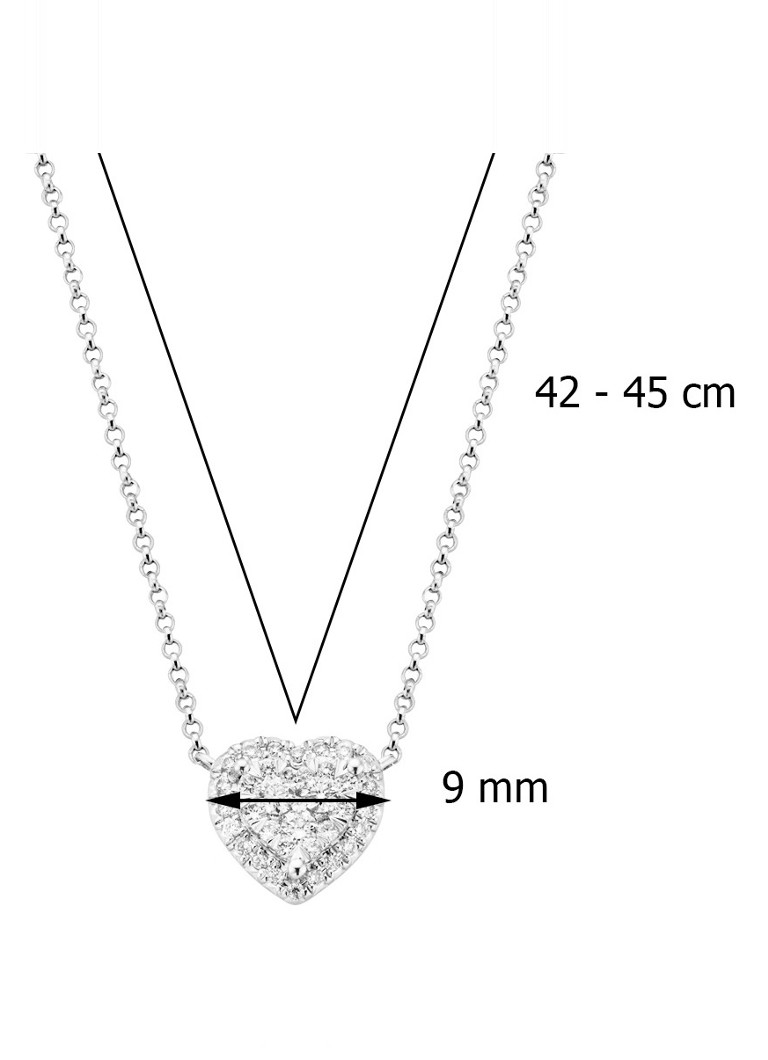 Diamond Point White gold necklace 0.30 ct diamond Enchanted
