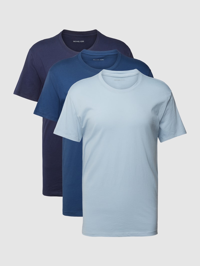 T-Shirt aus reiner Baumwolle in blau