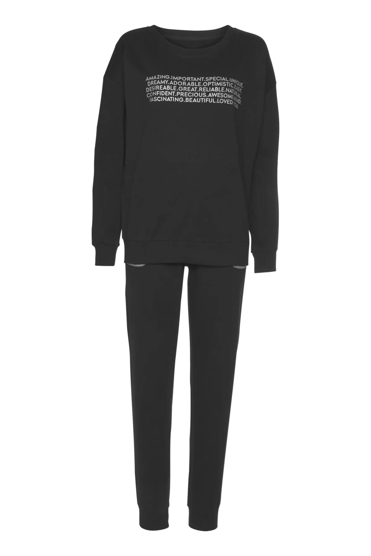 Kangaroos  Pyjama set - Schwarz - Unifarben