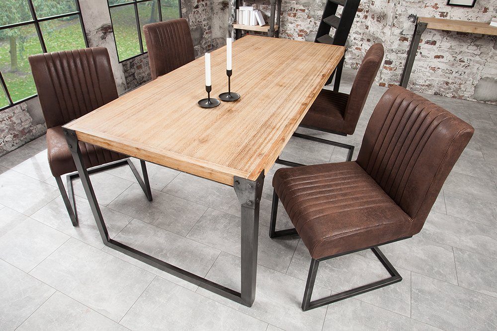 riess-ambiente Freischwinger BIG ASTON FARBWAHL, Esszimmer · Microfaser · Metall · Federkern · Industrial