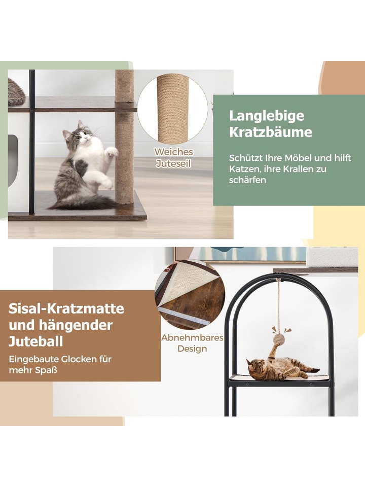 COSTWAY Katzenbaum 118cm in Weiß günstig kaufen onesize