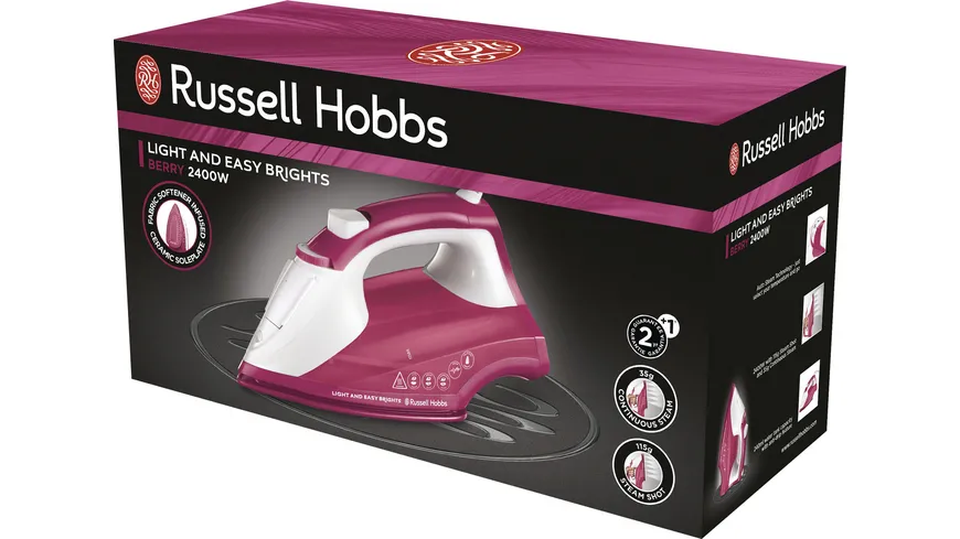 Russell Hobbs Dampfbügeleisen Light and Easy Brights Berry 26480-56