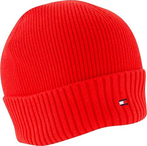 TOMMY HILFIGER Herren Strickmütze ESSENTIAL FLAG BEANIE
