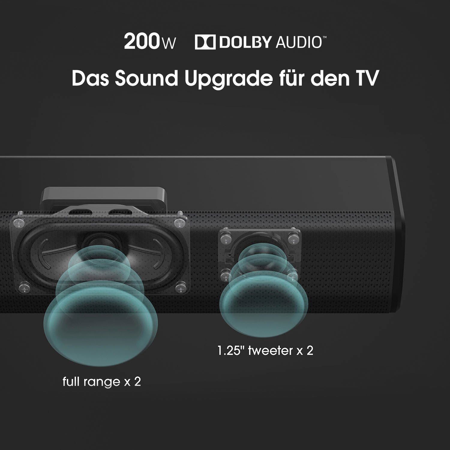 Hisense HS218 2.1 Soundbar (Bluetooth, 200 W, Home Theater System, 200W, Subwoofer)