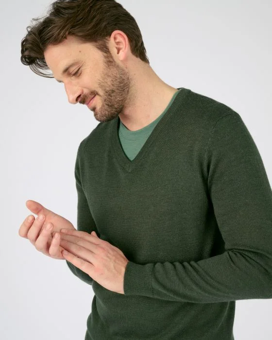 Pull col V laine et Thermolactyl