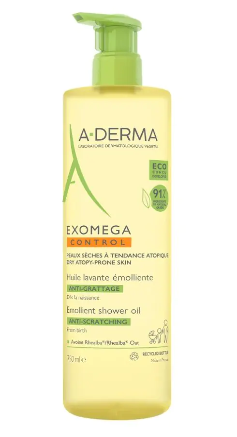 A-Derma Exomega Control emolijentno ulje za tuširanje, 750 ml