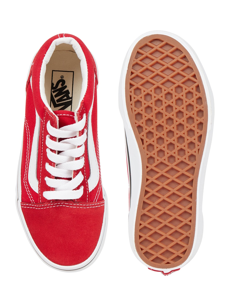 Sneaker aus Veloursleder und Textil Modell 'Old Skool' in rot