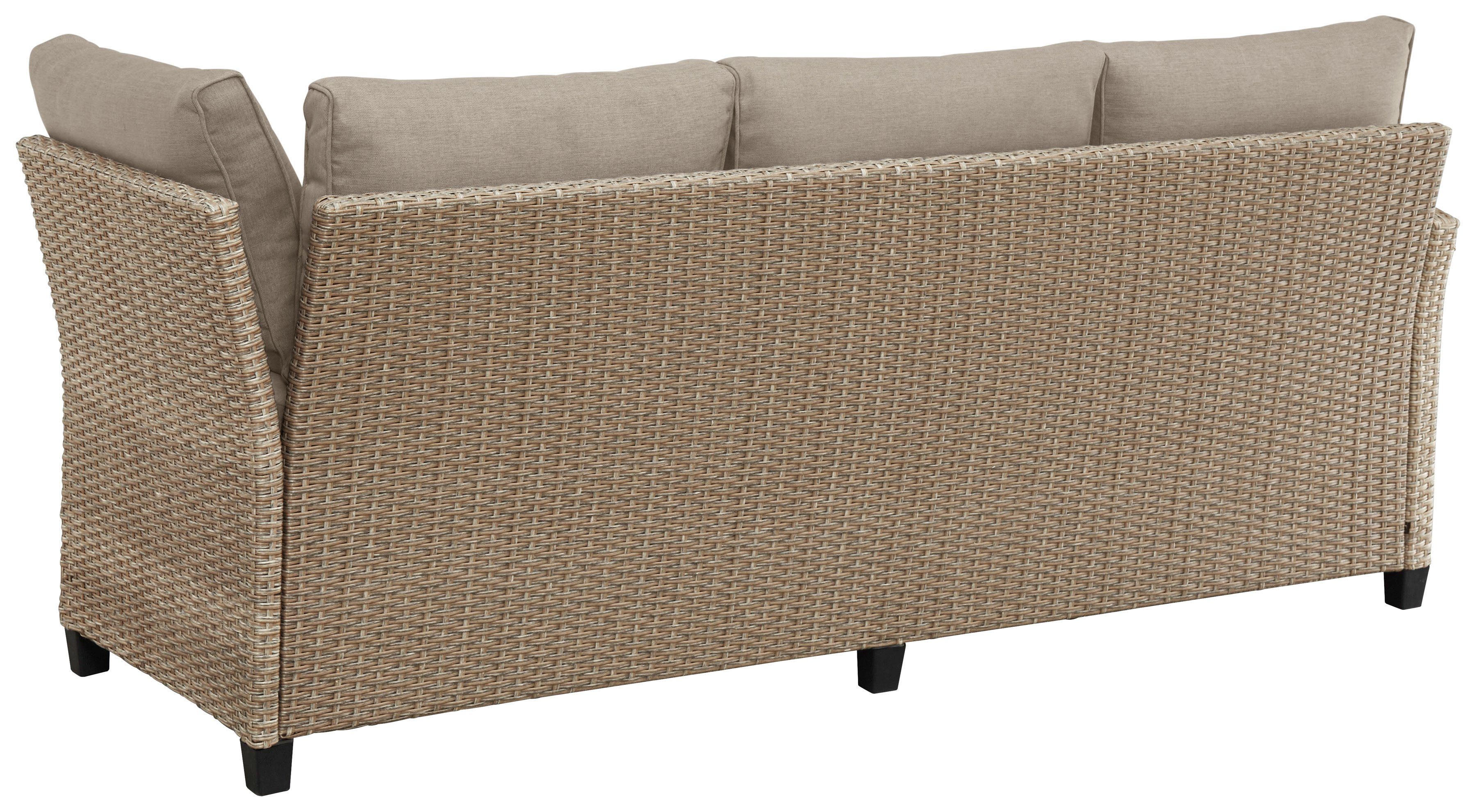 KONIFERA Gartenlounge-Set Rotterdam, (20-tlg), 3 Sofas, 2 Hocker, Tisch 120x82 cm, Polyrattan