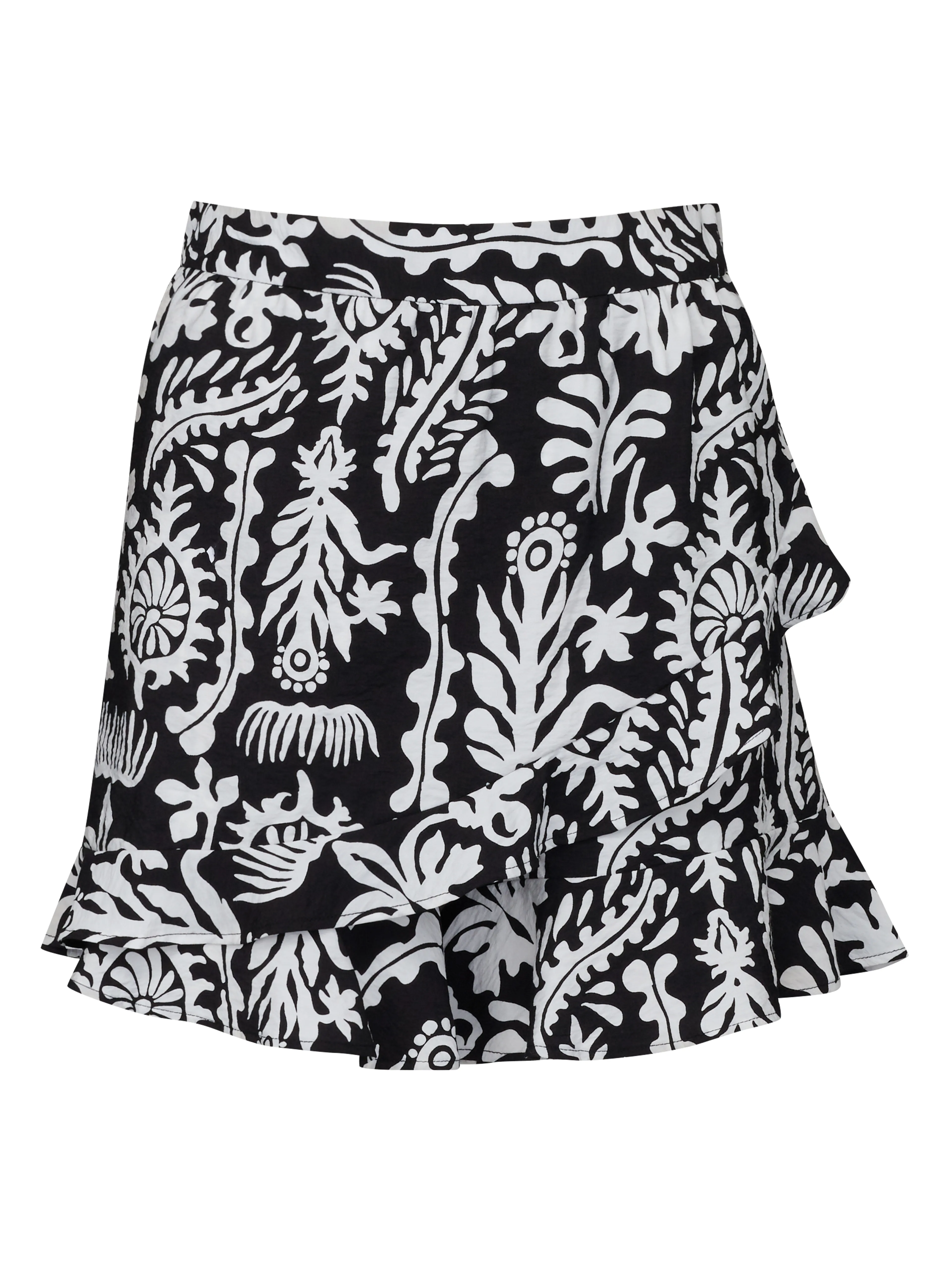 Schwarze Damen-Shorts mit Rüschen ORSAY