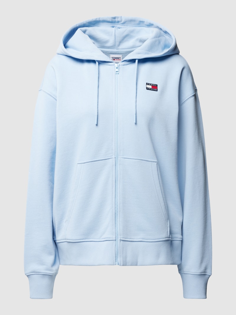 Sweatjacke mit Eingrifftaschen in hellblau
