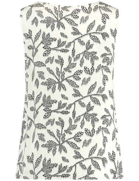 Ärmellose Bluse mit Floral-Print