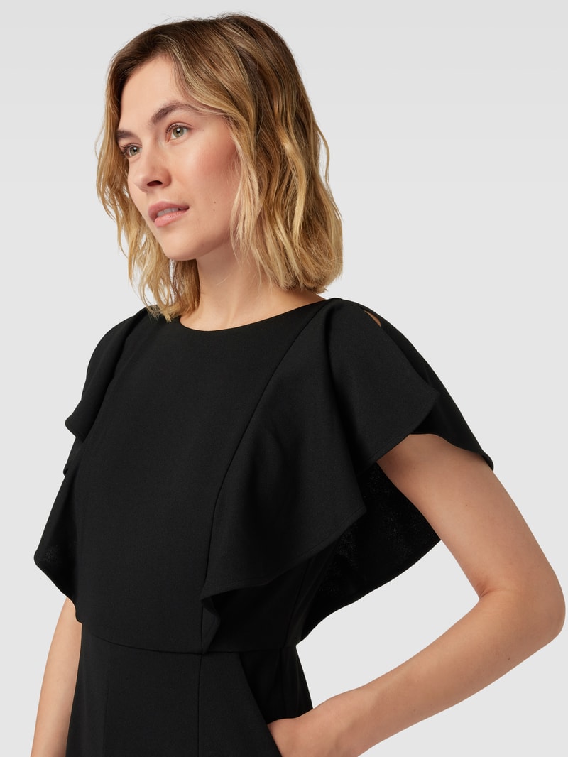 Jumpsuit mit Volants in schwarz