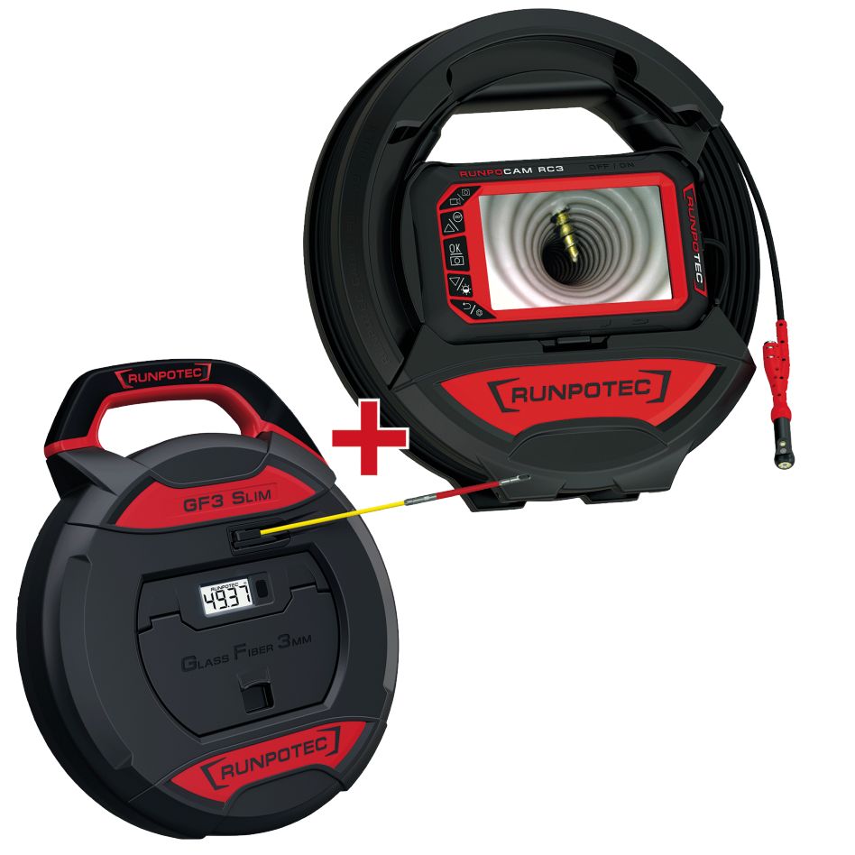Kamera inspekcyjna Runpotec 11150 RC3 15m + GF3 z miernikiem długości 30m
