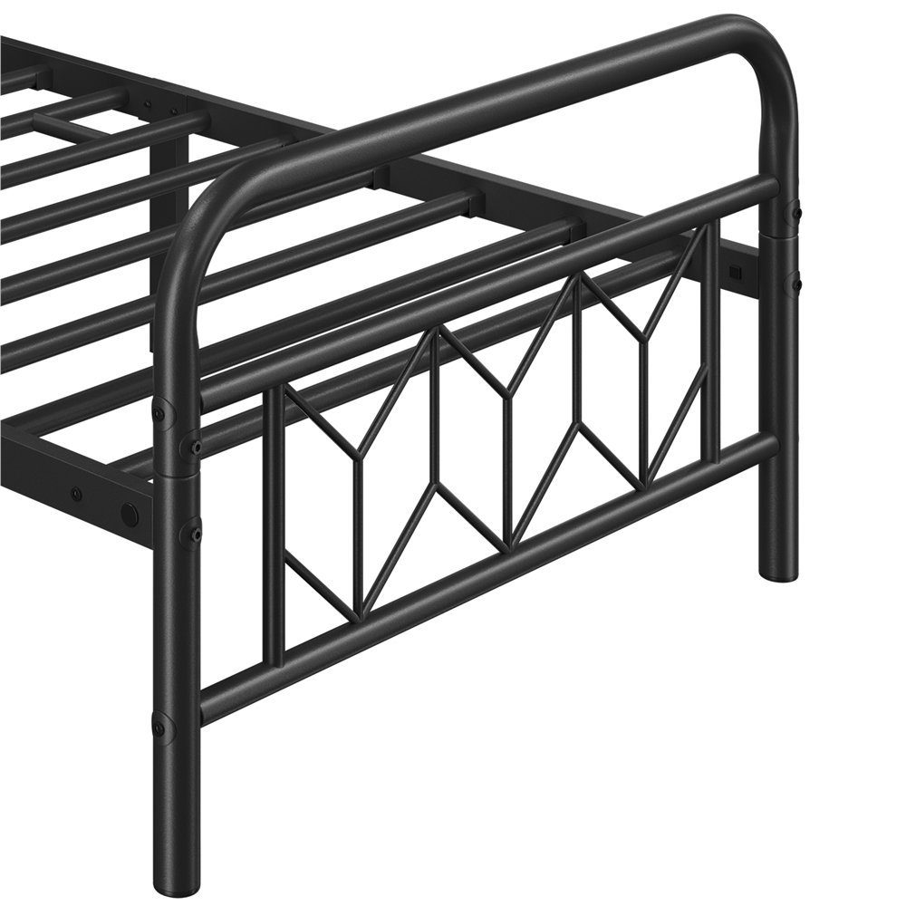Yaheetech Metallbett, Vintage Bettrahmen mit Hohem Kopfteil, Bettgestell
