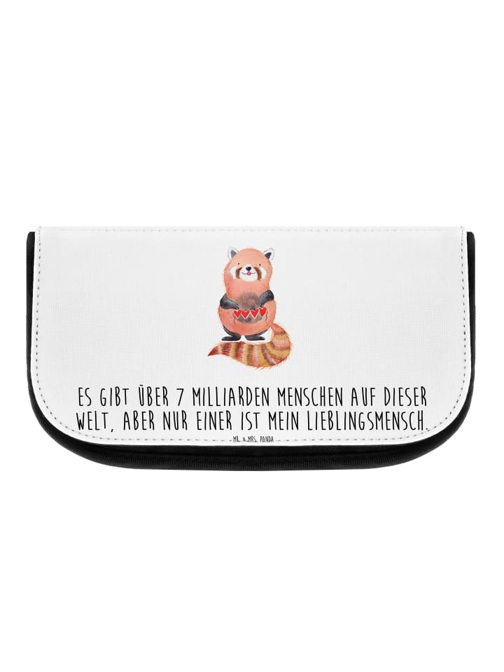 Mr. & Mrs. Panda Kosmetiktasche Roter Panda mit Spruch in Weiß günstig kaufen onesize