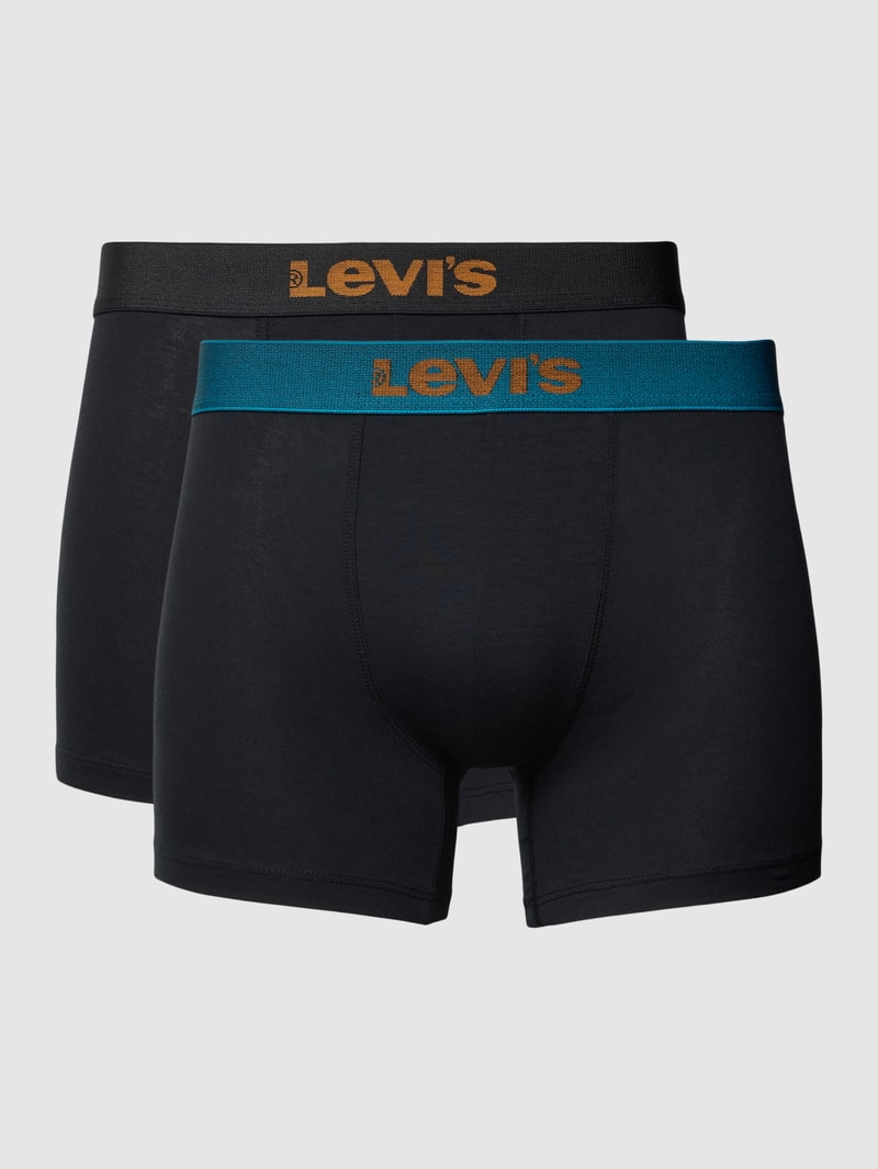 Boxershorts mit Label-Bund Modell 'DYSTOPIAN' im 2er-Pack in schwarz