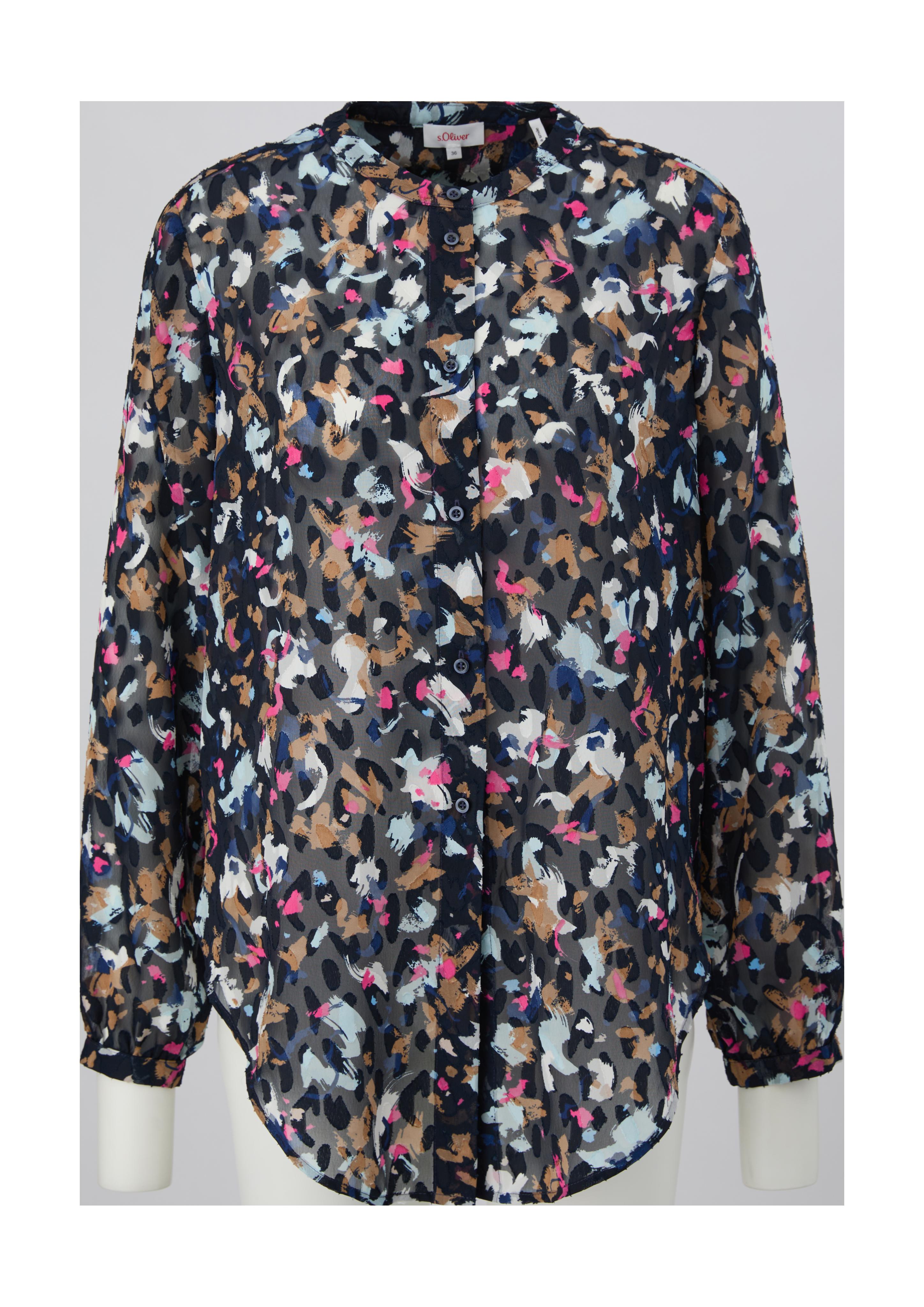 Jacquardbluse im Allover-Print  2124879-59A0