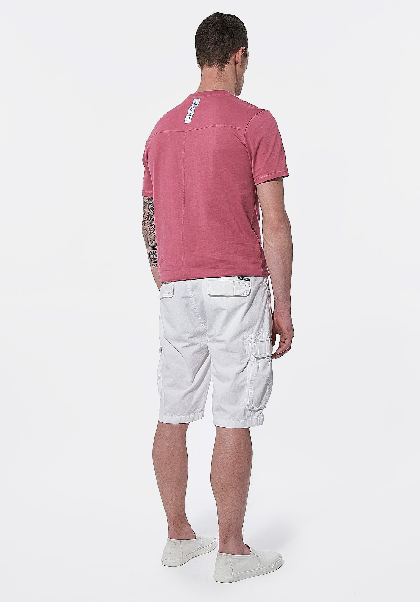 NIMES  Bermuda cargo blanc Homme en 100% coton