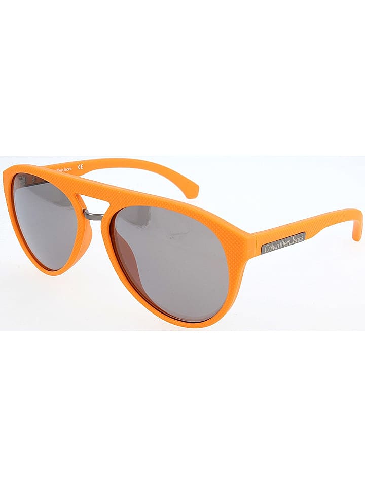 CALVIN KLEIN JEANS Herren-Sonnenbrille in Orange/ Grau günstig kaufen 56