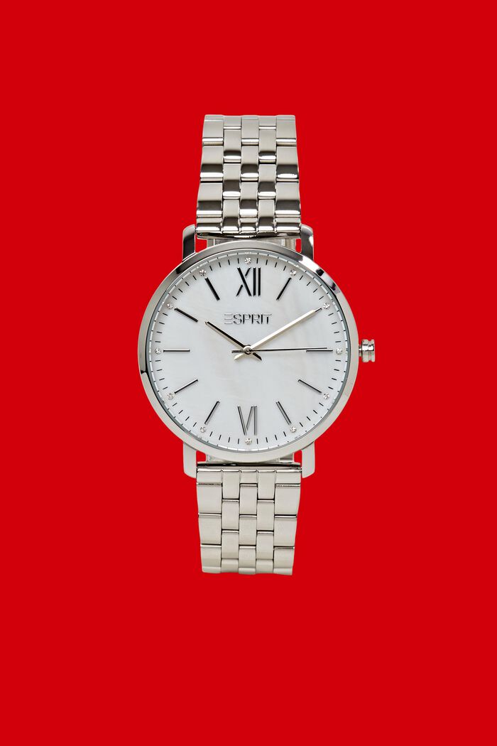 Edelstahluhr mit Leder-Armband